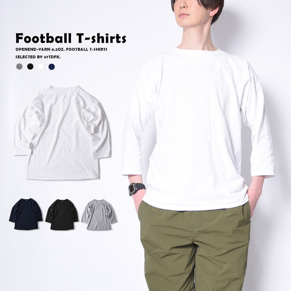 フットボールtシャツ フットボール tシャツ 7分袖tシャツ ベースボール tシャツ メンズ 無地 七分袖 7分袖 7部袖 ロングtシャツ｜muziichiba｜02