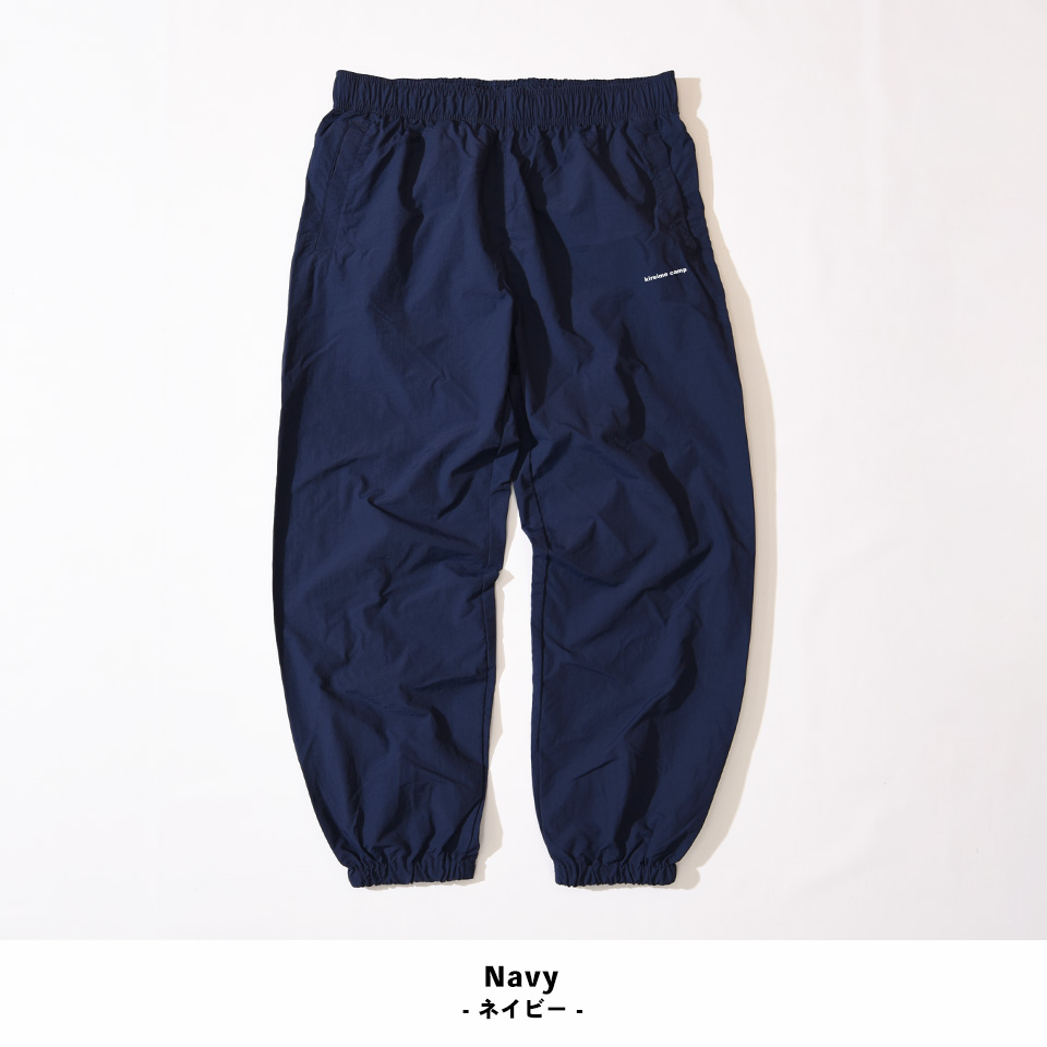 希少】NIKE ナイロンパンツ 白ステッチ 刺繍ロゴ ブラック S