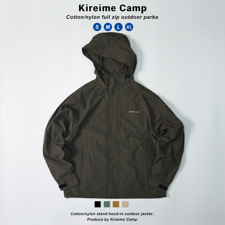 Kireime Camp アウトドア パーカー メンズ ジャケット  万能 フルジップ メンズ ブル...