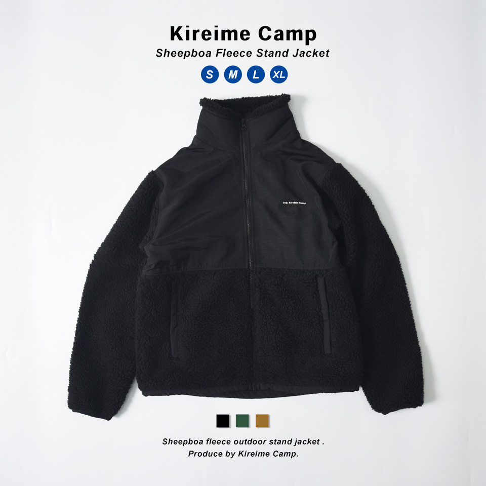 Kireime Camp ボアジャケット メンズ ボアブルゾン アウトドア ジャケット 肉厚 厚手 ボア ブルゾン アウター 冬 もこもこ 温かい｜muziichiba｜02
