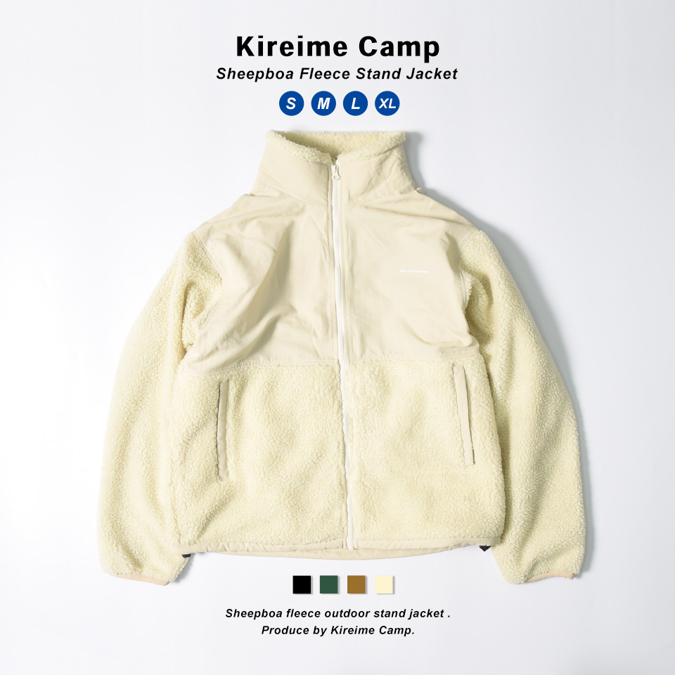 Kireime Camp ボアジャケット メンズ ボアブルゾン アウトドア ジャケット 肉厚 厚手 ボア ブルゾン アウター 冬 もこもこ 温かい｜muziichiba｜03