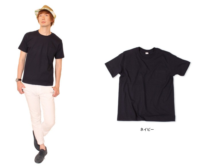 tシャツ Tシャツ 胸ポケット付き メンズ 無地 半袖 厚手 滑らか