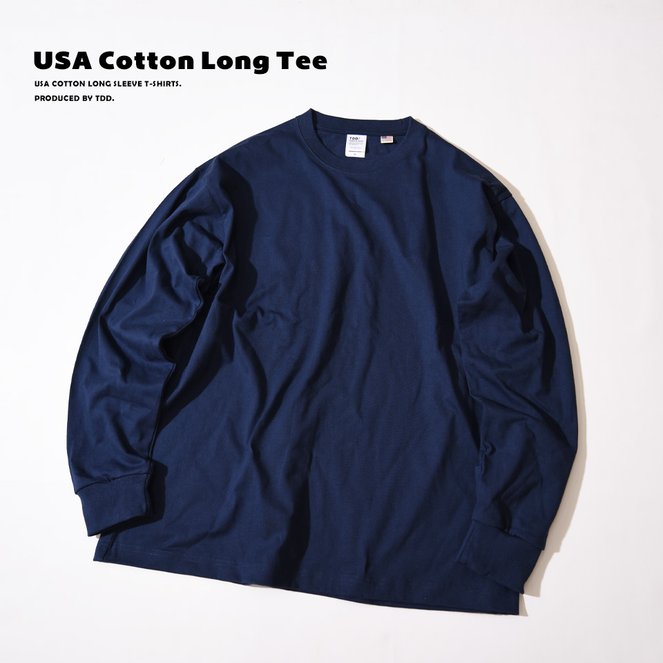 ロングtシャツ ロンt メンズ 厚手 無地 USAコットン ロング t