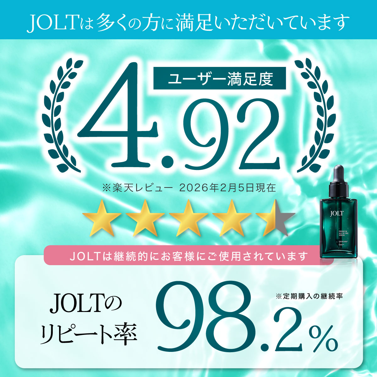 1,000円offクーポン】 JOLT 美容液 30ml エクソソーム ヒト幹細胞 NMN