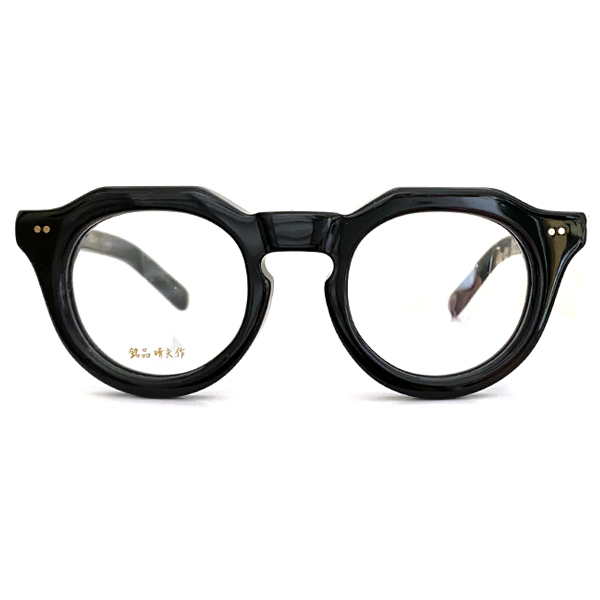 銘品晴夫作セルロイドフレーム 銘品晴夫作 ME-103 C-3ウッドブラウン ボストン型太いセルロイド素材の