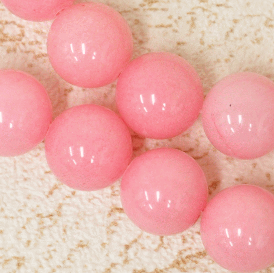 MY mama 12mm ピンクストーン 40cm □ 人工石 アクセサリー