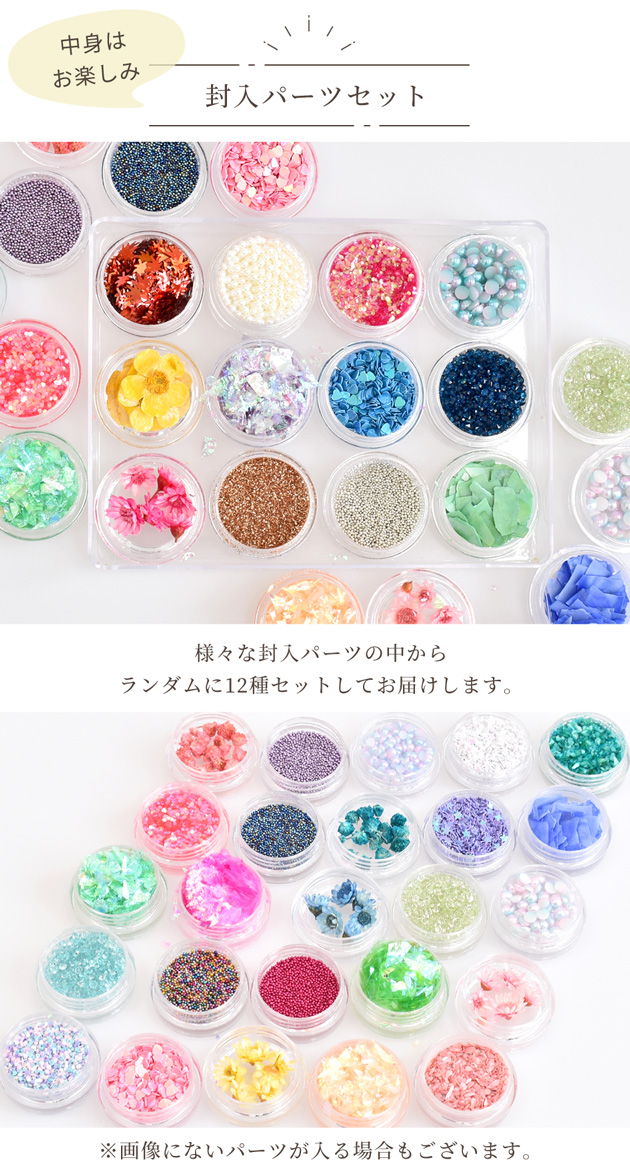 レジン 封入 パーツ あれこれ セット □ 花材 パール ホログラム