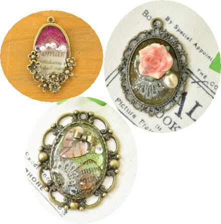 mama様ご確認用ページ レジンで写真チャーム オーダー品 MY mama レジン＆カメオ台 2種×2個 計4個 □ ハンドメイド 手芸 手作り