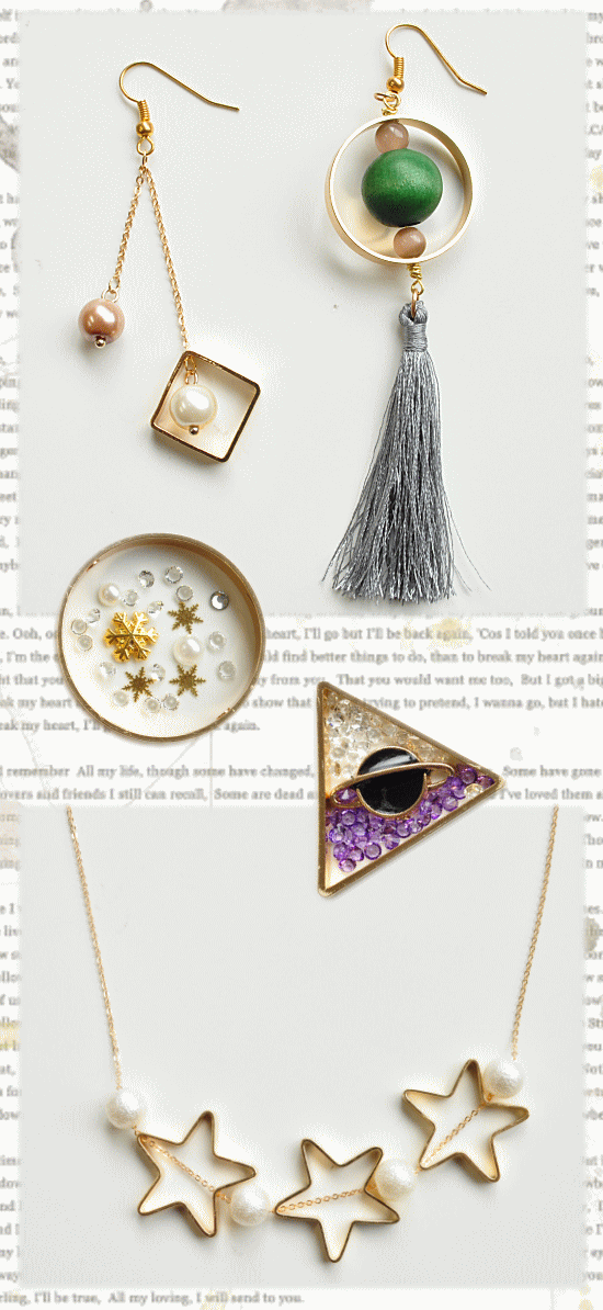 MY mama 空枠 レジン枠 フレーム枠 厚型 メタルパーツ ゴールド 星型小