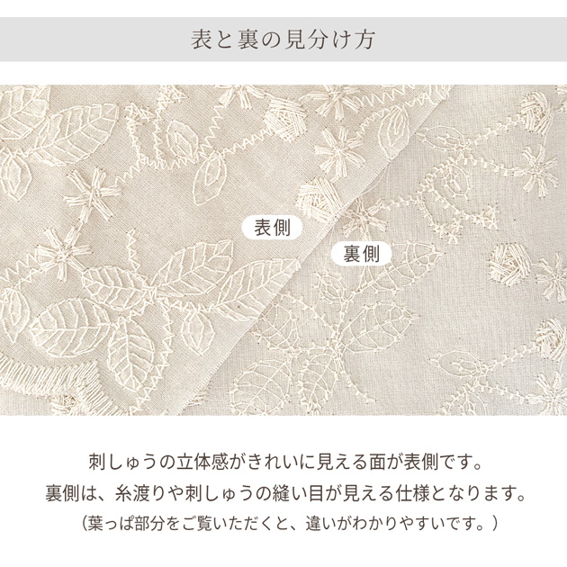 MY mama 生地 布 布地 両耳スカラップ エンブロイダリーレース 刺繍