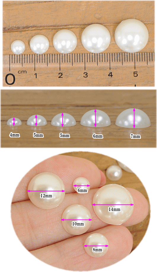 半円パール　サイズ