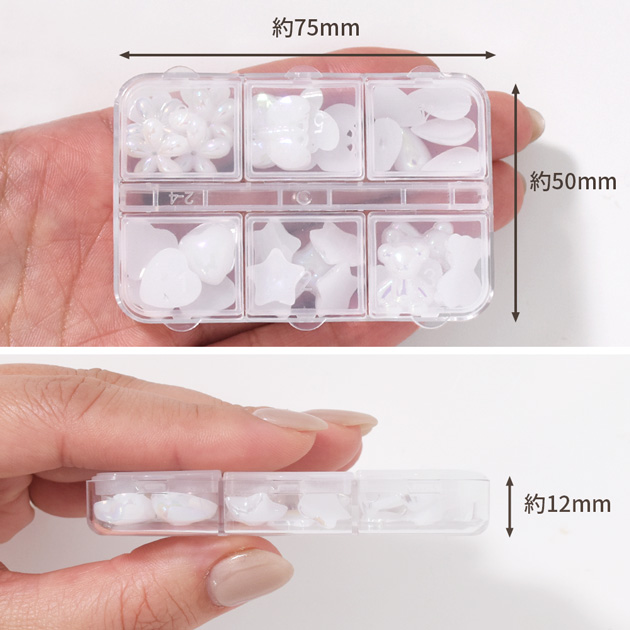 MY mama デコ パーツ オーロラ 艶ぷっくり アソート セット 全6種 計32