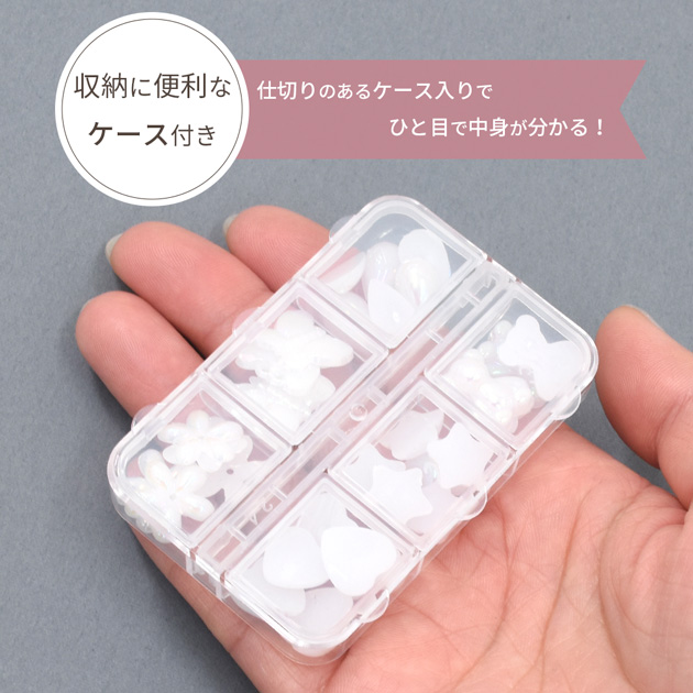 MY mama デコ パーツ オーロラ 艶ぷっくり アソート セット 全6種 計32
