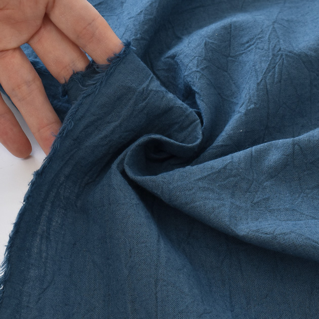 Smoke Blue Linen Fabric