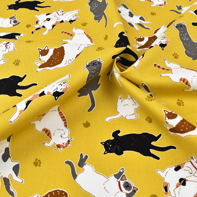 【黒ノ巣】虹猫本舗 イベント限定 ネコスカ生地 ヘビ大柄 グリーン系 虹猫本舗 生地ラインナップ - NIJINEKO-SHA'S GALLERY | minne