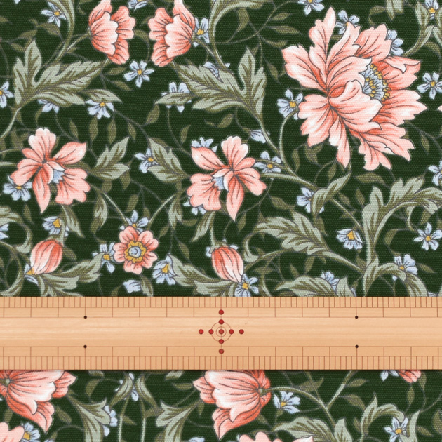 生地 布 布地 オックス 花柄 トレヴィ □ Essential grace レトロ