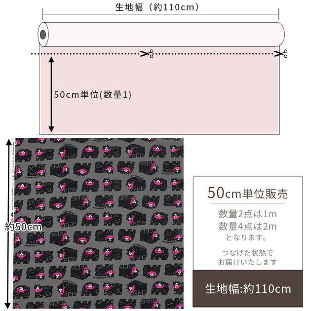 生地 布 布地 オックス 木彫り の クマ □ パキット 熊 可愛い バッグ