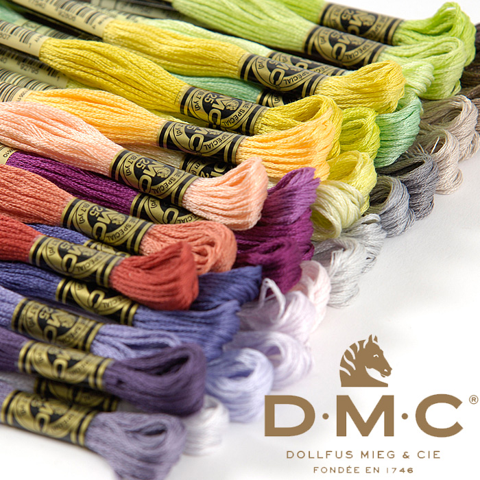 DMC 刺繍糸 25番 1カセ 8m 全120色 □ コットン ミサンガ マクラメ