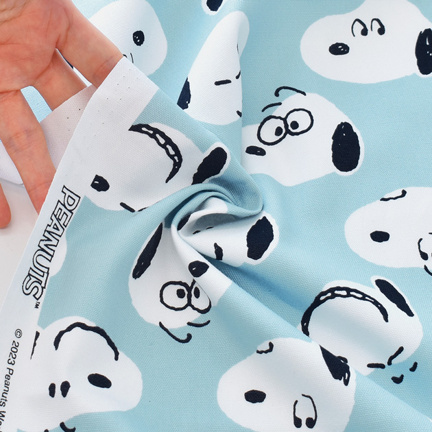 オックス 生地 スヌーピー ビッグ フェイス □ PEANUTS キャラクター