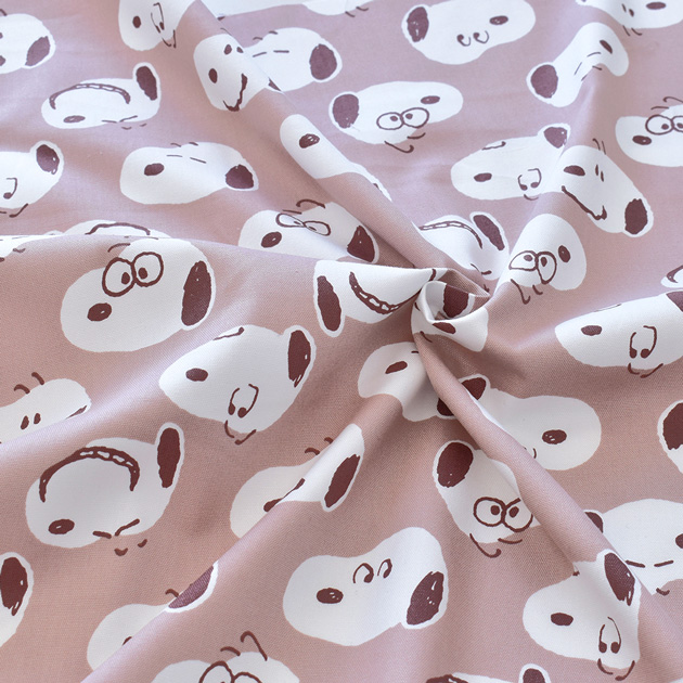 オックス 生地 スヌーピー ビッグ フェイス □ PEANUTS キャラクター