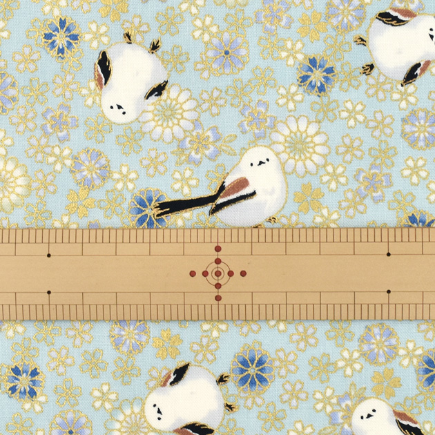 生地 布 布地 QUILT GATE キルトゲイト シーチング シマエナガ