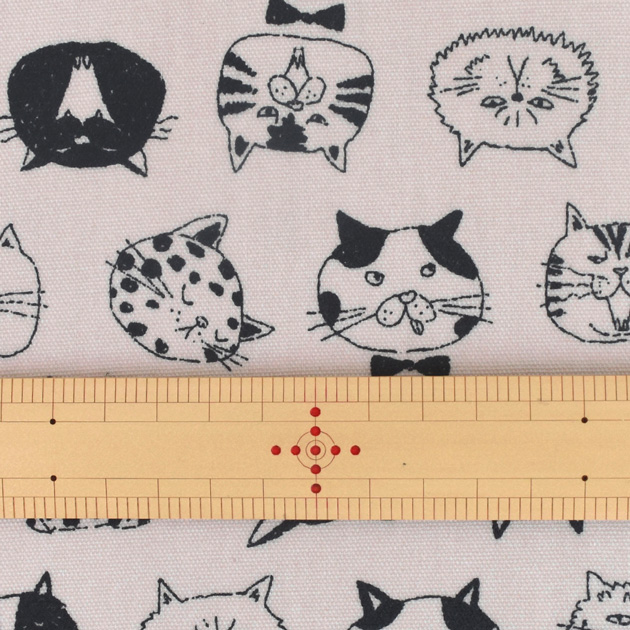 生地 布 布地 つや消し ラミネート にゃん顔コレクション □ 猫 可愛い