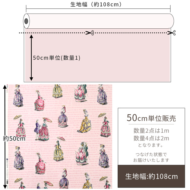生地 布 布地 QUILT GATE シーチング マリーアントワネット ロココ