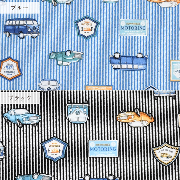 生地 布 布地 オックス かっこいい ストライプ × 車 □ レトロ