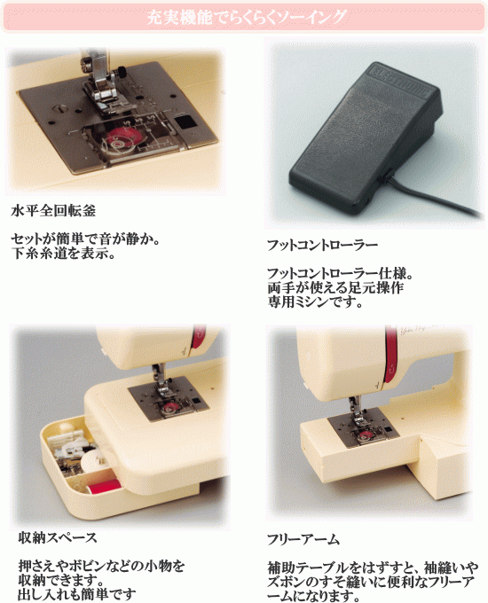 野木陽子＆ジャノメのレトロかわいいミシンYN-507 - 生活家電