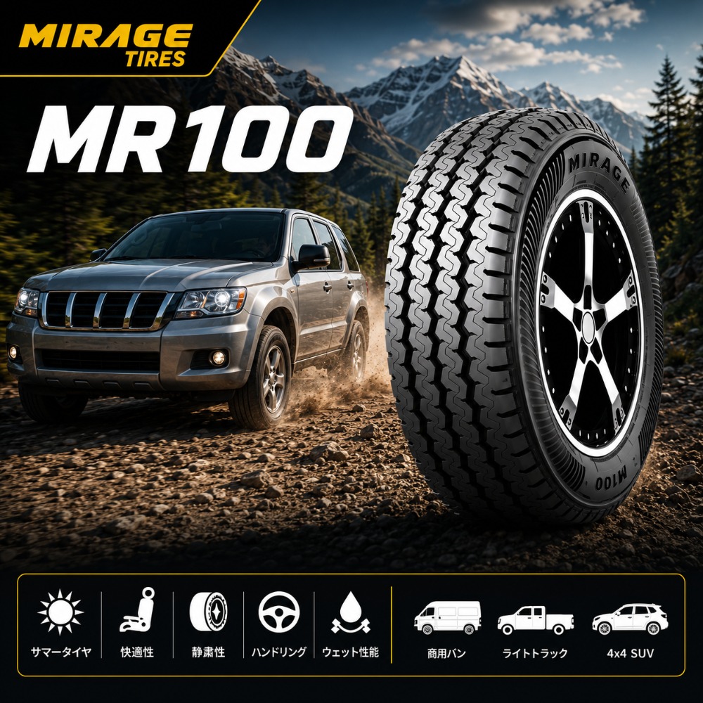 MIRAGE MR100 195R15C 8PR 新品タイヤ4本セット 7%OFFクーポン対象
