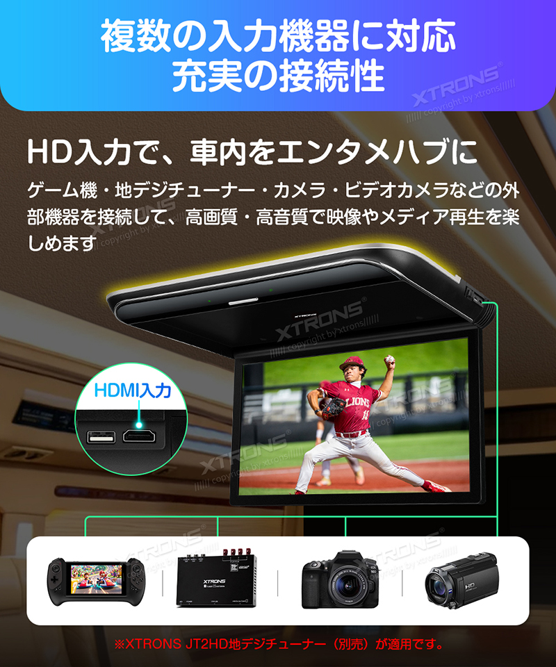 XTRONS（エクストロンス） フリップダウンモニター 19.5インチ IPS大
