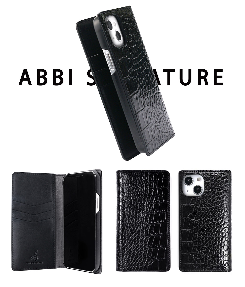 [iPhone17/iPhoneAir/17Pro/17ProMax用] ABBI SIGNATURE LIPARI イタリアンレザー 本革 日本製 手帳型 MagSafe対応 ダイアリーケースiPhone17/16/15 |  | 03