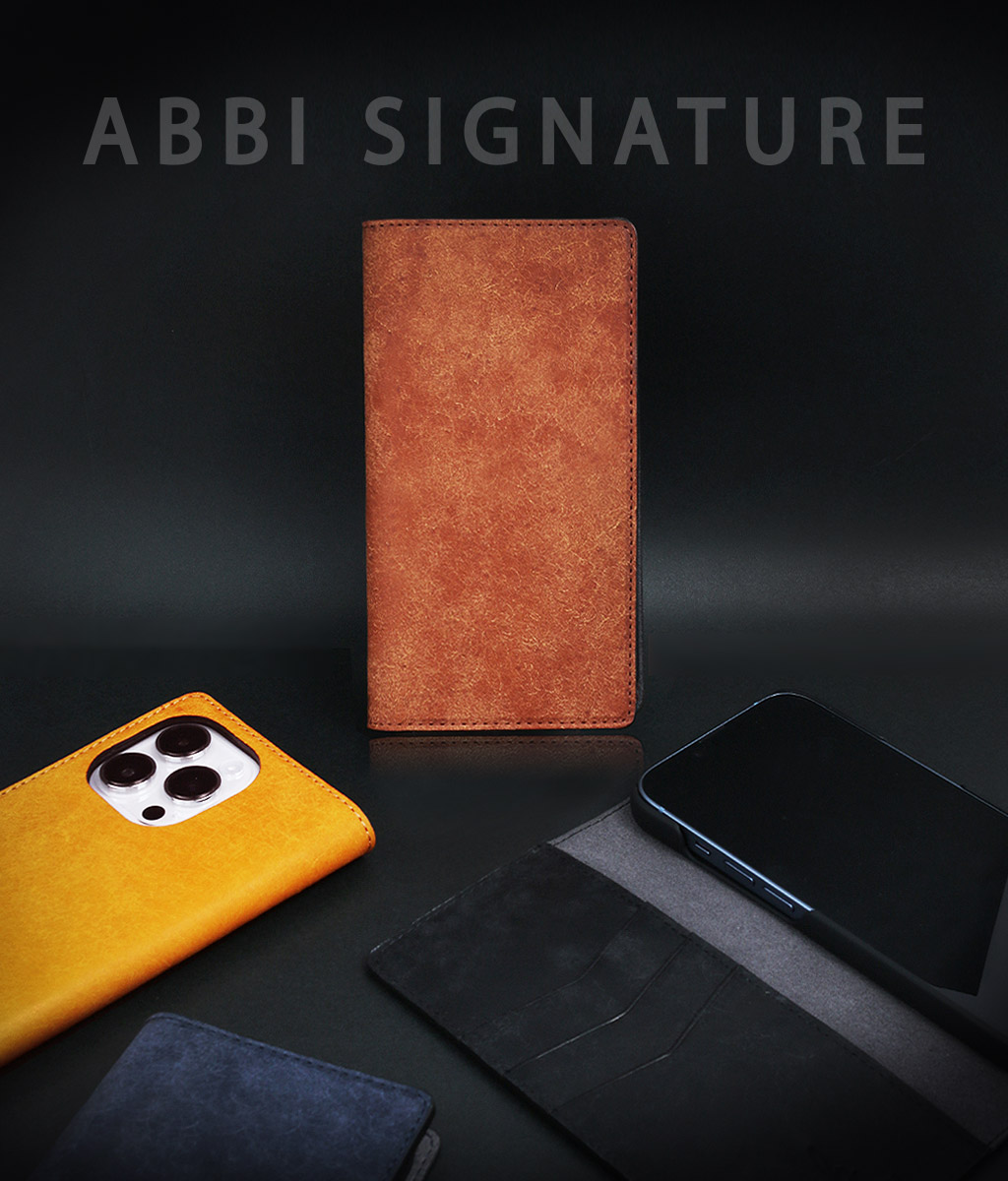 [ iPhone17/iPhoneAir/17Pro/17ProMax 用] ABBI SIGNATURE MARGOTイタリアンレザー 本革 日本製 手帳型 MagSafe対応 ダイアリーケース for iPhone16/15シリーズ |  | 15