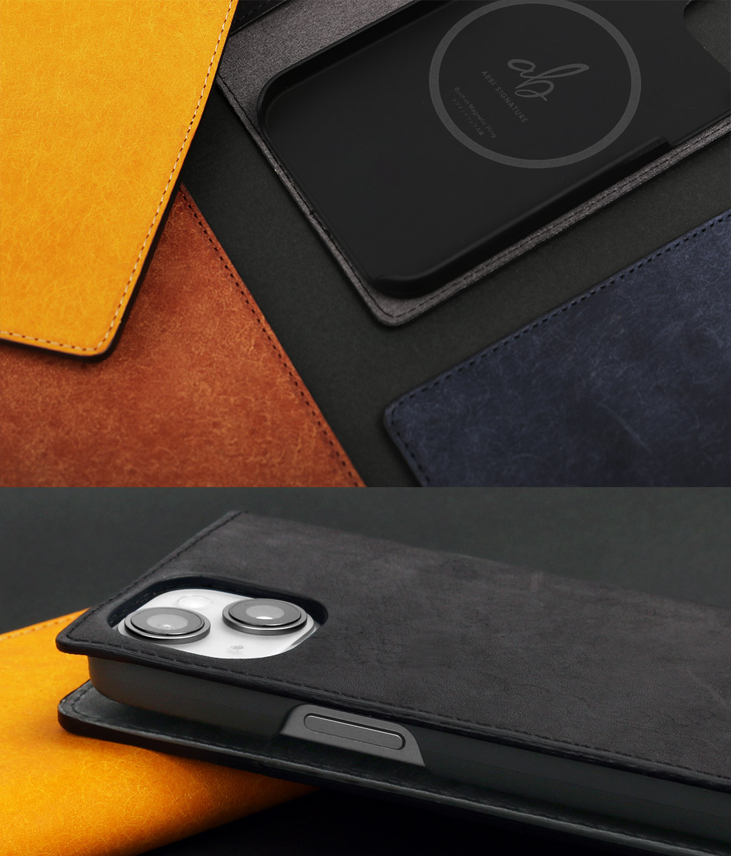 [ iPhone17/iPhoneAir/17Pro/17ProMax 用] ABBI SIGNATURE MARGOTイタリアンレザー 本革 日本製 手帳型 MagSafe対応 ダイアリーケース for iPhone16/15シリーズ |  | 16