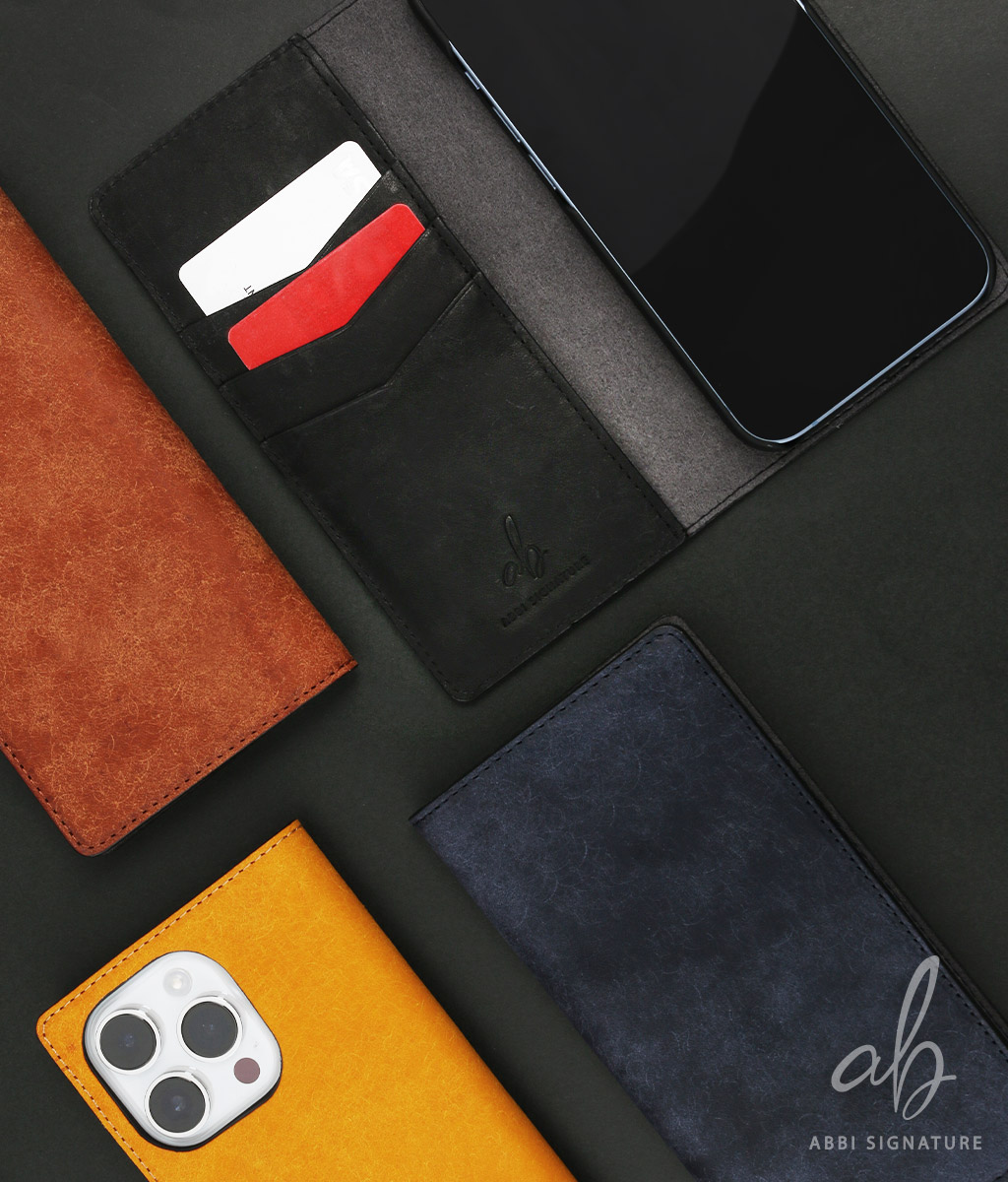 [ iPhone17/iPhoneAir/17Pro/17ProMax 用] ABBI SIGNATURE MARGOTイタリアンレザー 本革 日本製 手帳型 MagSafe対応 ダイアリーケース for iPhone16/15シリーズ |  | 17