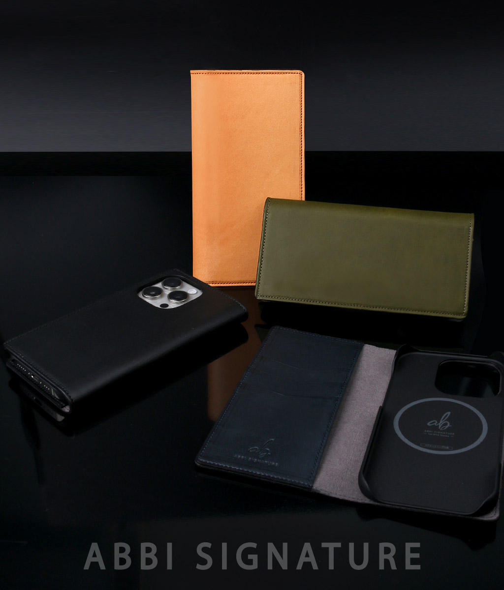 iPhone16pro/16ProMax用 本革 手帳型 MagSafe対応 タリアンレザー ケース ABBI SIGNATURE LISCIO ダイアリーケース |  | 13