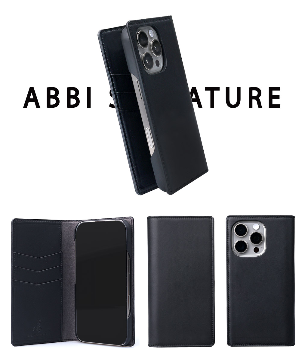 iPhone16pro/16ProMax用 本革 手帳型 MagSafe対応 タリアンレザー ケース ABBI SIGNATURE LISCIO ダイアリーケース |  | 05