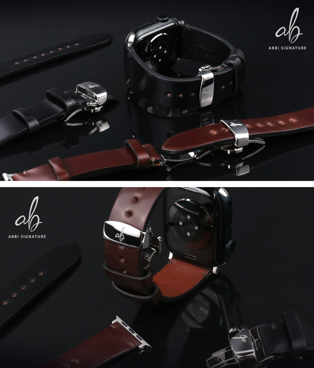 [注文生産！職人がつくる] ABBI SIGNATURE アップルウォッチ ROCADO シェルコードバン 本革 交換ベルト 日本製 AppleWatch49/46-38mmの画像