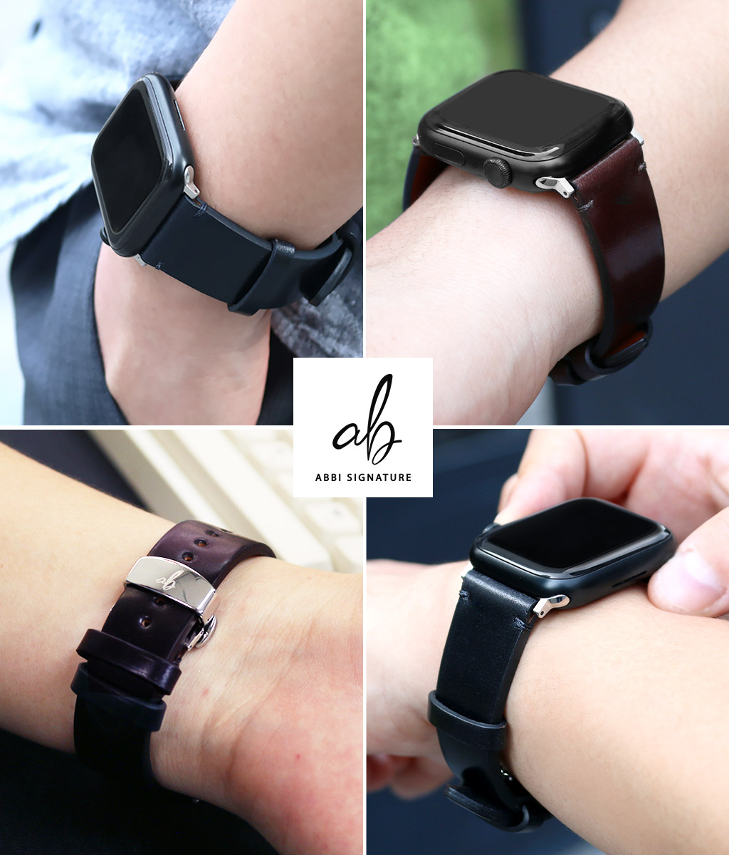 [注文生産！職人がつくる] ABBI SIGNATURE アップルウォッチ ROCADO シェルコードバン 本革 交換ベルト 日本製 AppleWatch49/46-38mmの画像