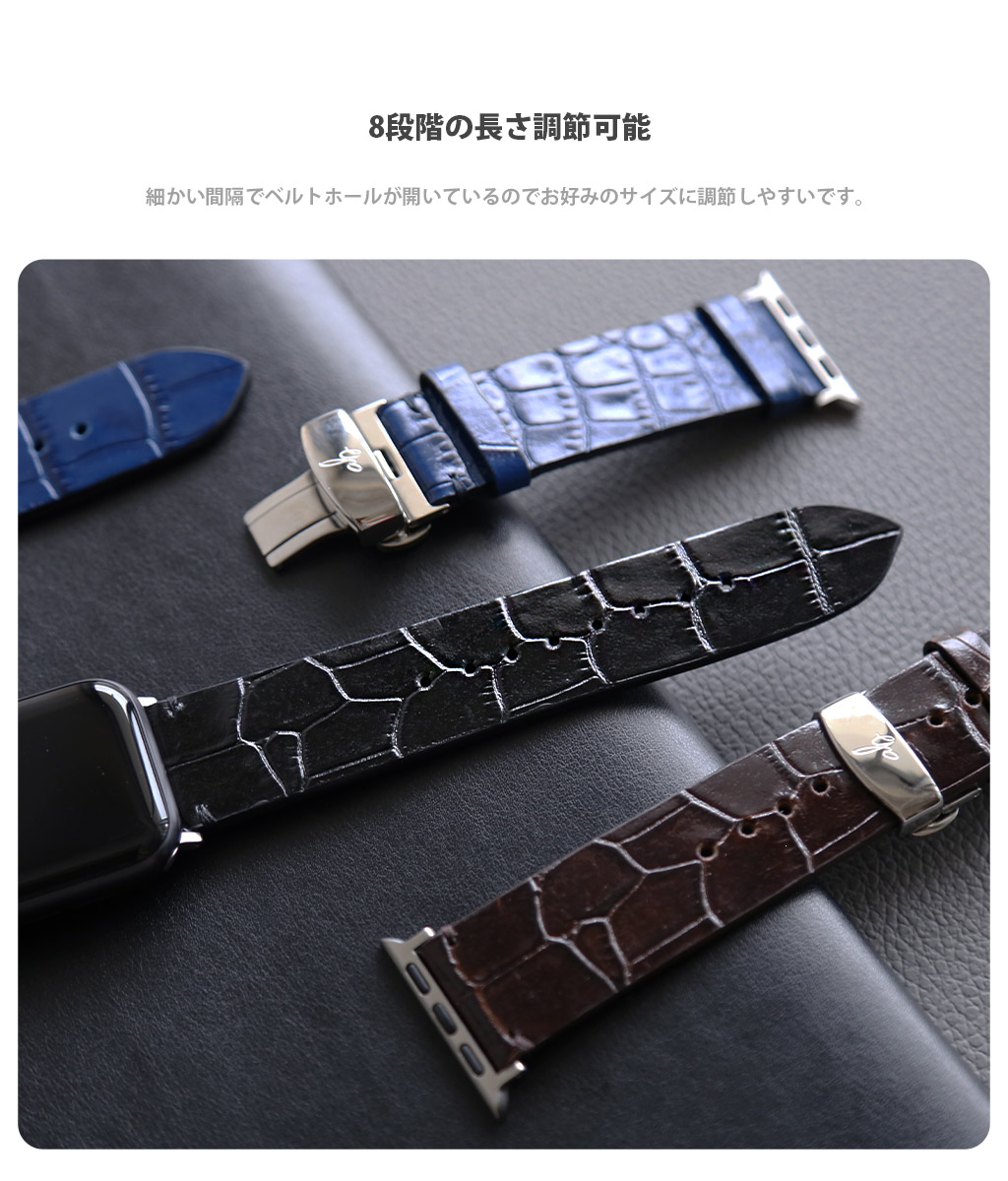 ABBI SIGNATURE アップルウォッチバンド LIPARI イタリアンレザーバンド 本革 日本製 ハンドメイド ベジタブル Apple Watch 49mm, 45-38mm｜mycaseshop｜11