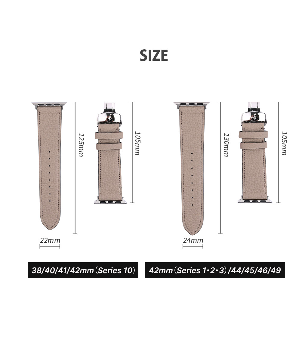アップルウォッチ 本革 交換ベルト シュランケンカーフバンド 日本製 for Apple Watch 49/46/45/44mm (Ultra2/1,Series10-1,SE) |  | 17