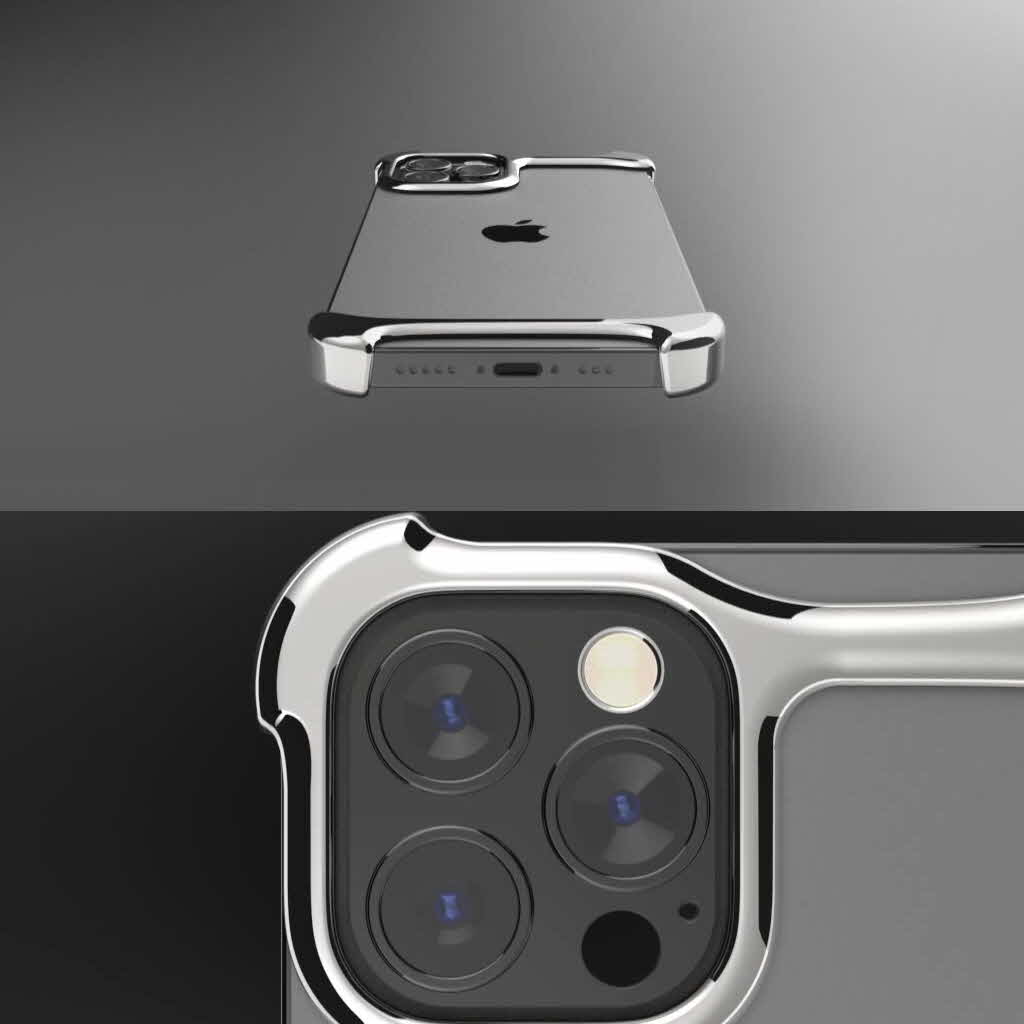 【お得人気】Arc Pulse iPhone13 Pro用チタンケース　シルバー iPhoneアクセサリー