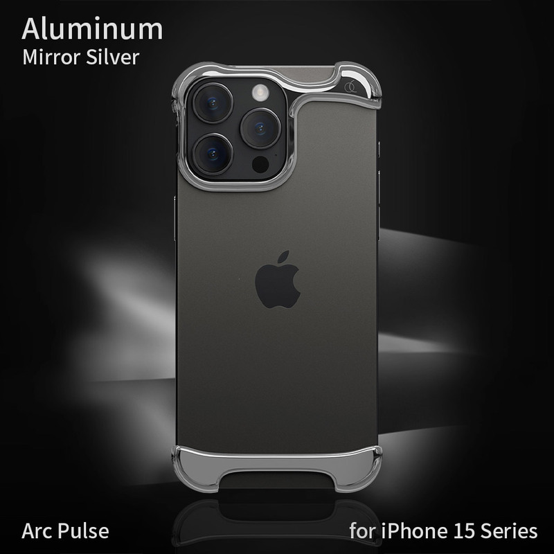 Arc Pulse アルミバンパー アイフォンケース  [ iPhone 15 / 15 Pro / 15 Plus / 15 Pro Max 用 ]  アークパルス アルミ・ミラーシルバー