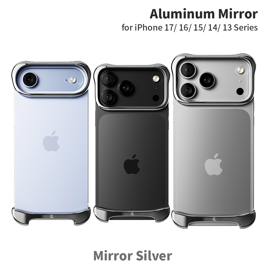 iPhone 17 Pro / Max 用] アルミ・ミラーゴールド バンパー