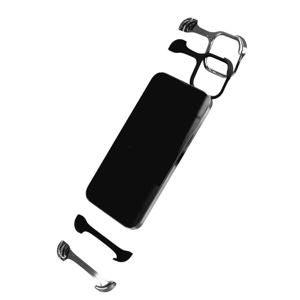 [ iPhone 16 Pro / 16 Pro Max 用] アルミ・ミラーゴールド バンパー ケース | アークパルス |  | 05