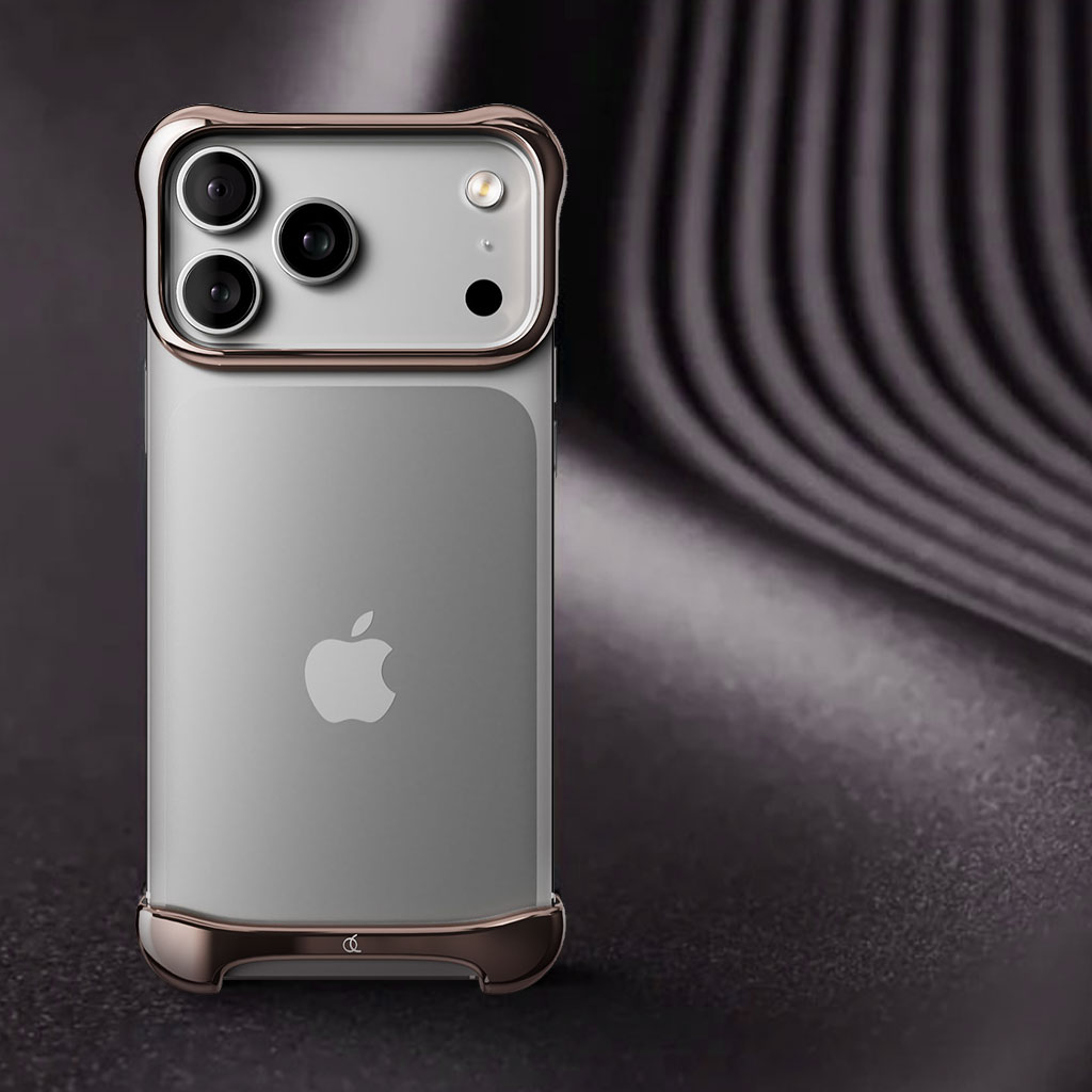 iPhone 17 Pro / Max ケース アルミ バンパー アルミ・ローズブロンズ