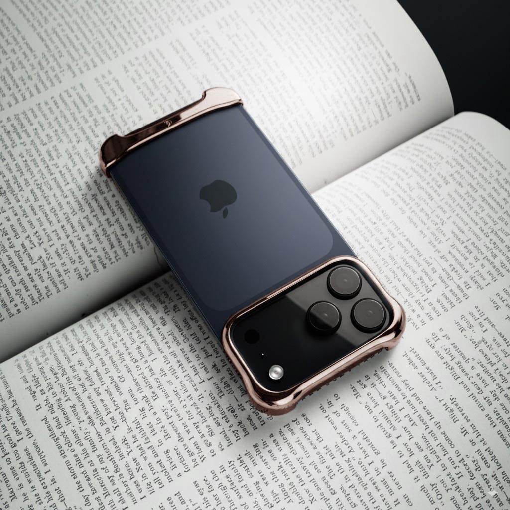 iPhone 17 Pro / 17 Pro Max ケース アルミ バンパー アルミ・ローズブロンズ A7075 | Arc Puls アークパルス |  | 07