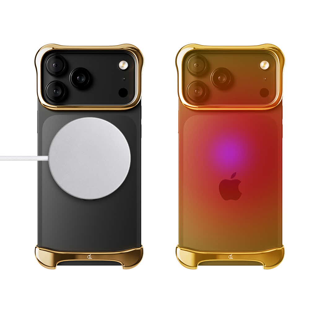 iPhone 17 Pro / Max ケース アルミ バンパー アルミ・ミラーゴールド