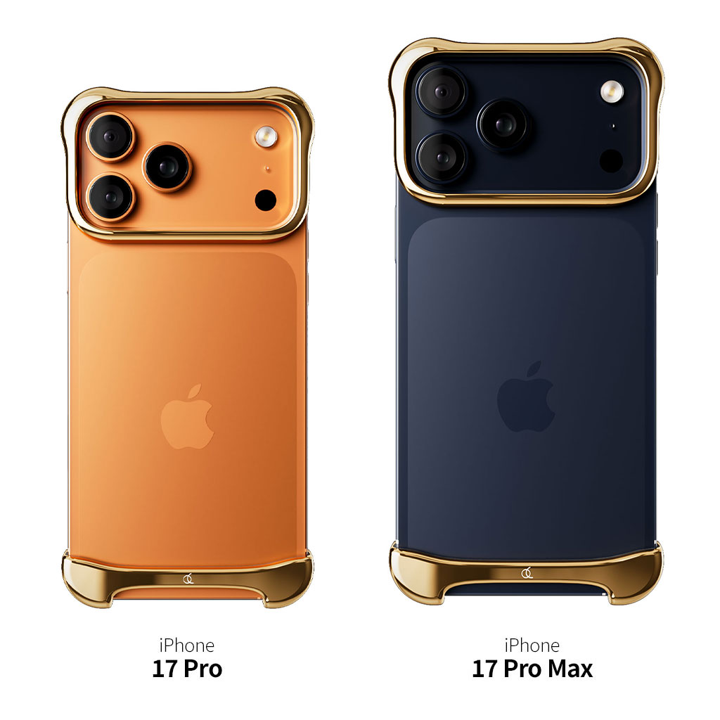 iPhone 17 Pro / Max ケース アルミ バンパー アルミ・ミラーゴールド