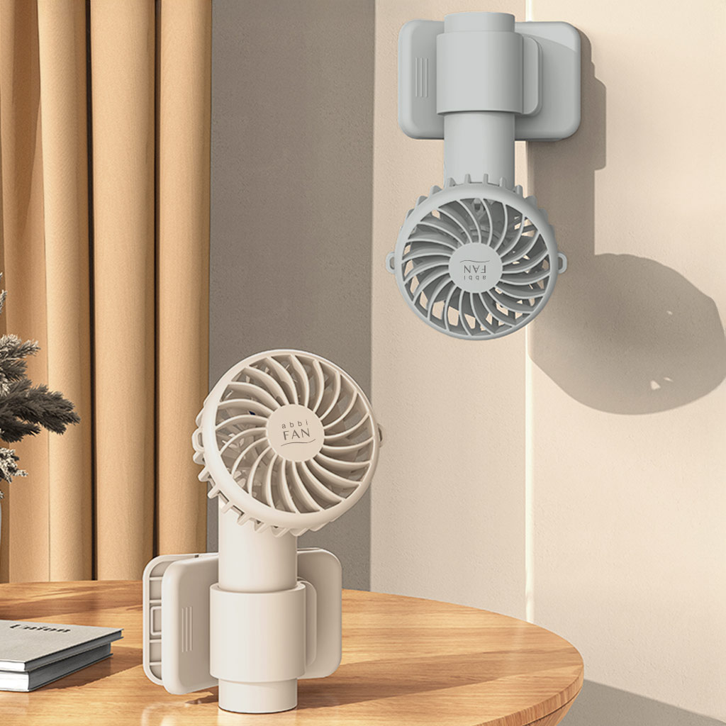 ハンディファン 4Way 日傘対応 クリップファン abbiFan CLIP 180°回転 ハンズフリ ネックストラップ付き 傘につける |  | 02